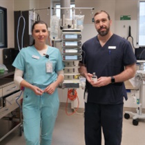 Intensivist and Director of Intensive Care Research at Austin Health, Professor Ary Serpa Neto, with ICU Associate Nurse Unit Manager, Tara